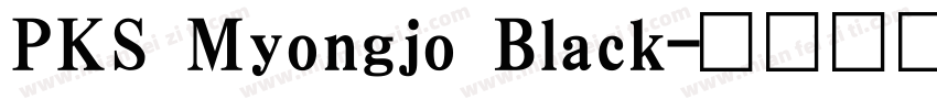 PKS Myongjo Black字体转换
